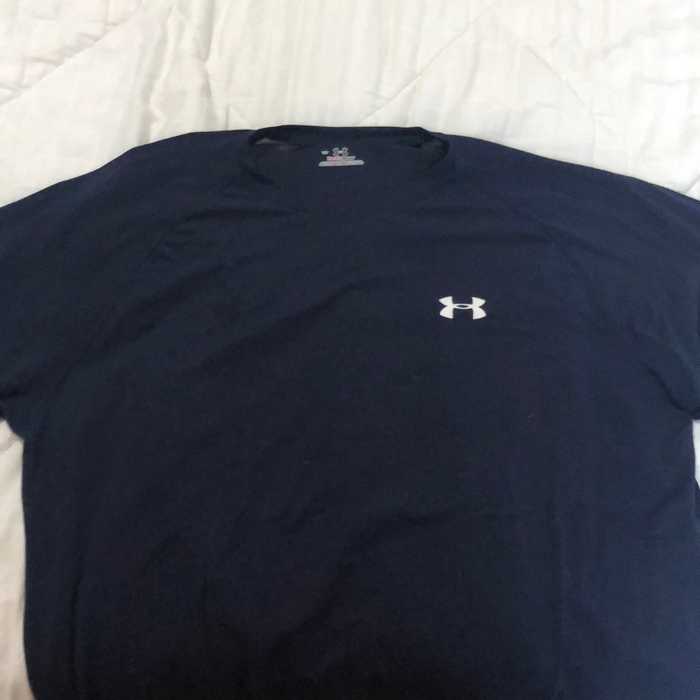 Blue Under Armour heat gear shirt